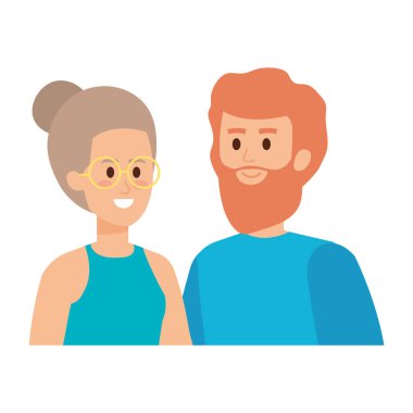 Genç çift avatarlar karakter