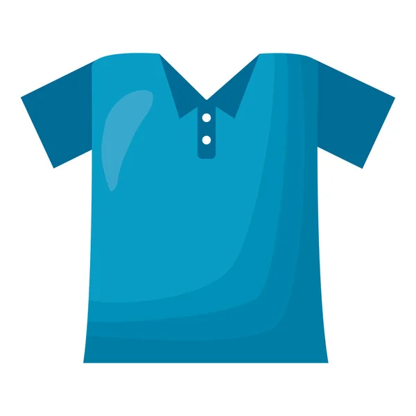 Blauw t shirt slijtage — Stockvector