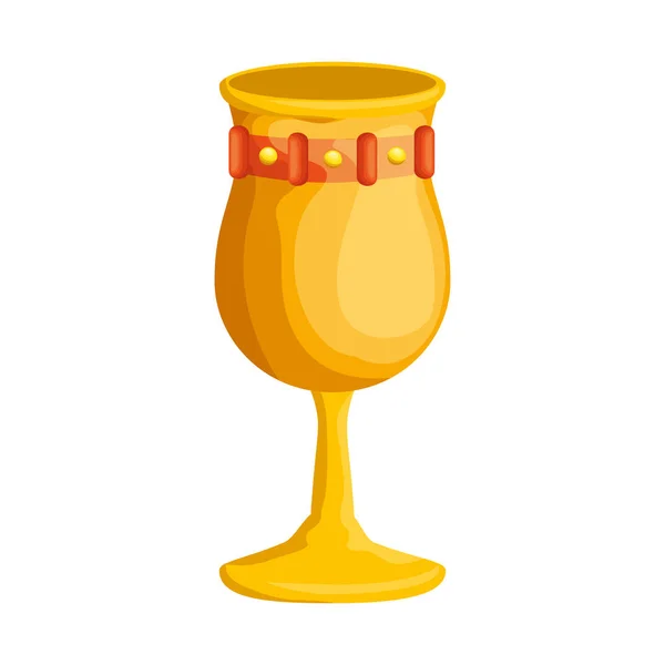 Icono de copa de vino de metal — Vector de stock
