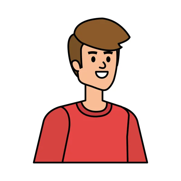 Joven hombre avatar carácter — Vector de stock