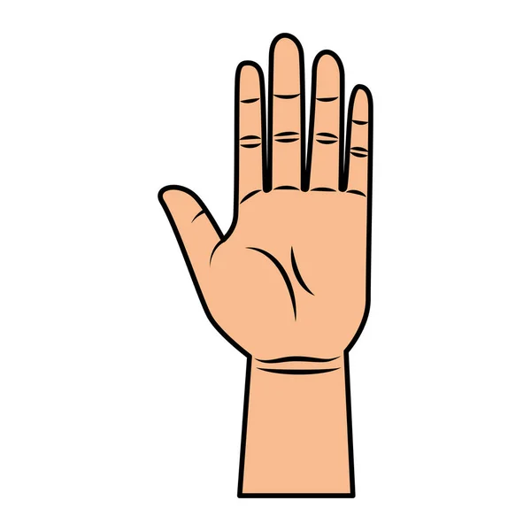 Main humain arrêt icône — Image vectorielle