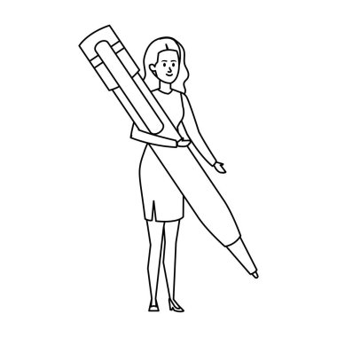 Kalem karakterli genç bayan öğretmen.