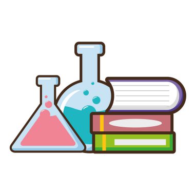 Şişeler kitap laboratuar bilimi