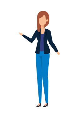 şık iş kadını avatar karakter