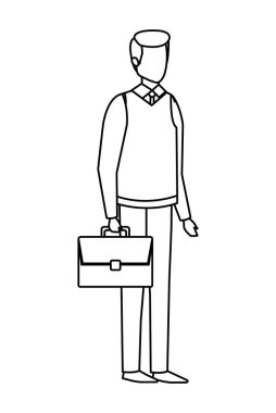 portföyü ile zarif işadamı