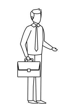 portföyü ile zarif işadamı