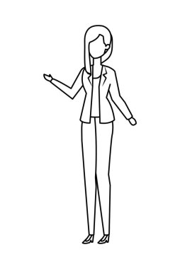 şık iş kadını avatar karakter