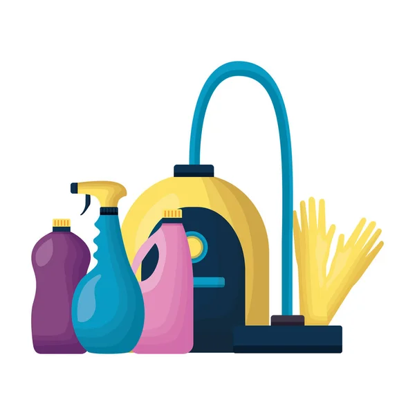 Spring cleaning tools — Stock Vector