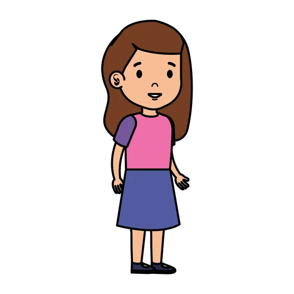 Menina avatar personagem — Vetor de Stock