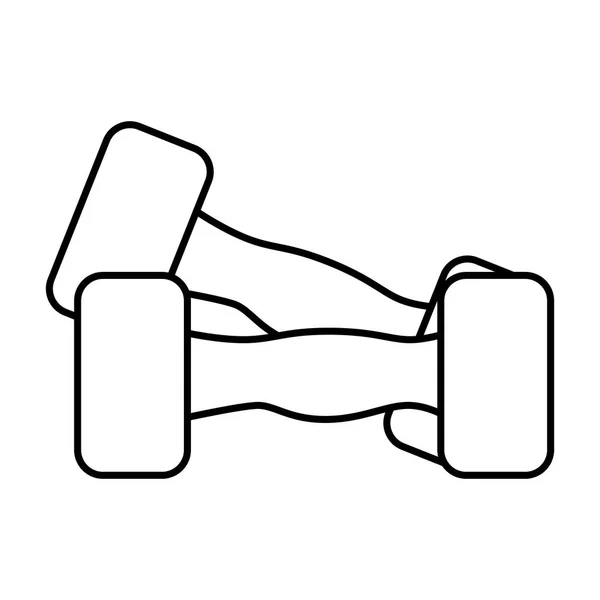 Haltère haltère haltère icône — Image vectorielle