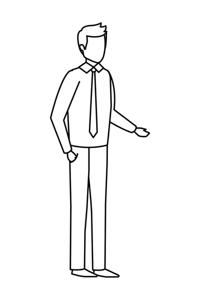 Elegante personaje de hombre de negocios avatar — Vector de stock