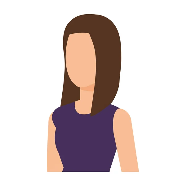 Personagem avatar mulher de negócios elegante — Vetor de Stock