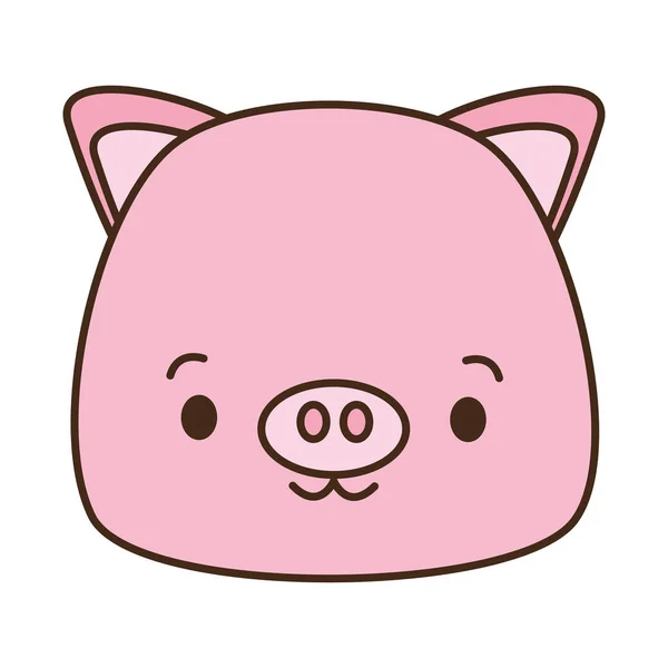 Słodkie Piggy kreskówki — Wektor stockowy