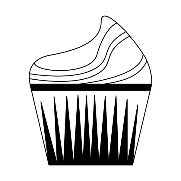 Dulce cupcake aislado icono — Vector de stock