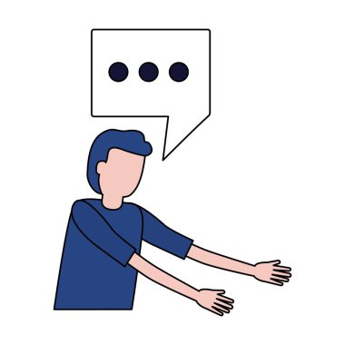 adam konuşma balonu