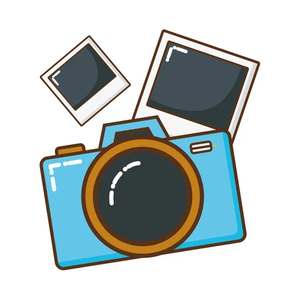 Icona della fotocamera fotografica isolata — Vettoriale Stock