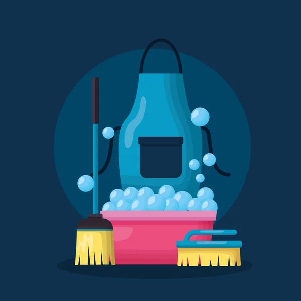 Εργαλεία καθαρισμού άνοιξη — Διανυσματικό Αρχείο