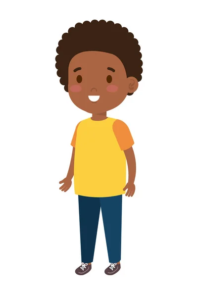 Μικρό Αφρικάνικο αγόρι παιδί χαρακτήρας — Διανυσματικό Αρχείο
