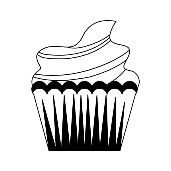 Dolce icona cupcake isolato — Vettoriale Stock