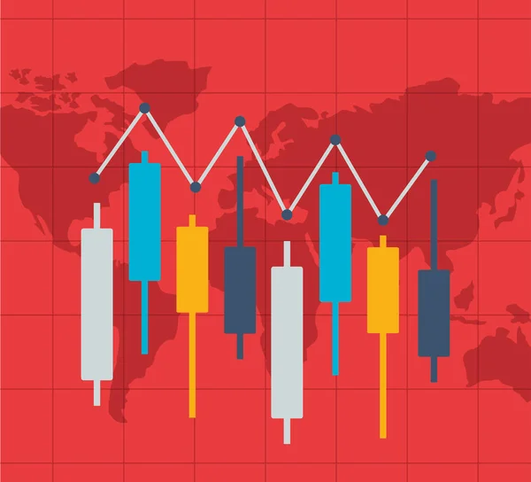 Mercato azionario finanziario — Vettoriale Stock