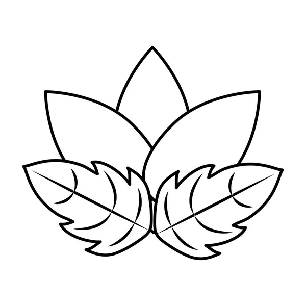 Blume Blätter Laub — Stockvektor