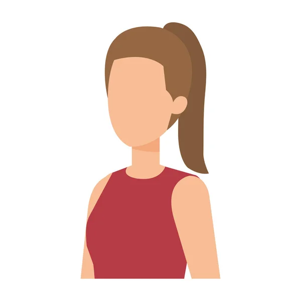 Karakter avatar wanita pengusaha yang elegan - Stok Vektor