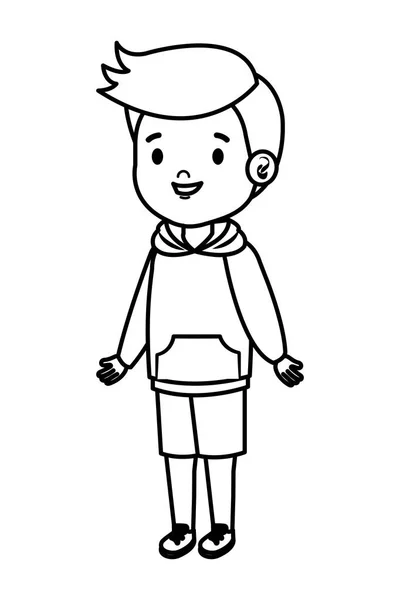 Kleiner Junge Kind Charakter — Stockvektor
