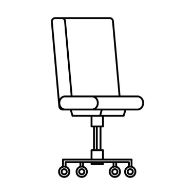 ofis sandalye izole simgesi