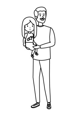 Baba ile kızı karakterler