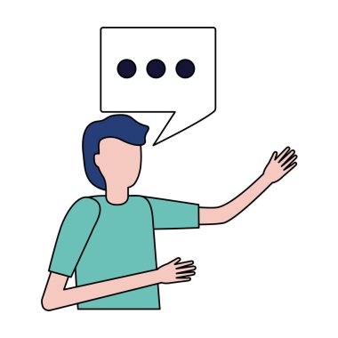 adam konuşma balonu