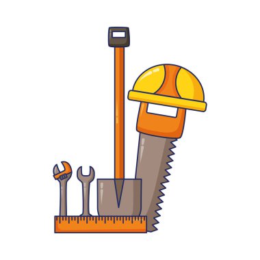 kask testere kürek inşaat aracı