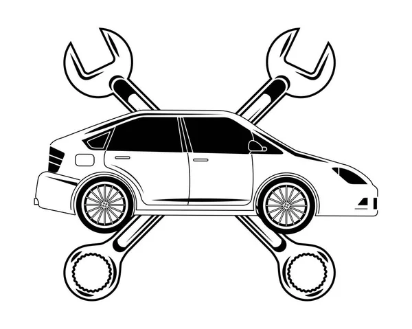 Automobilový šroubovák nástroje na překřížené auto — Stockový vektor
