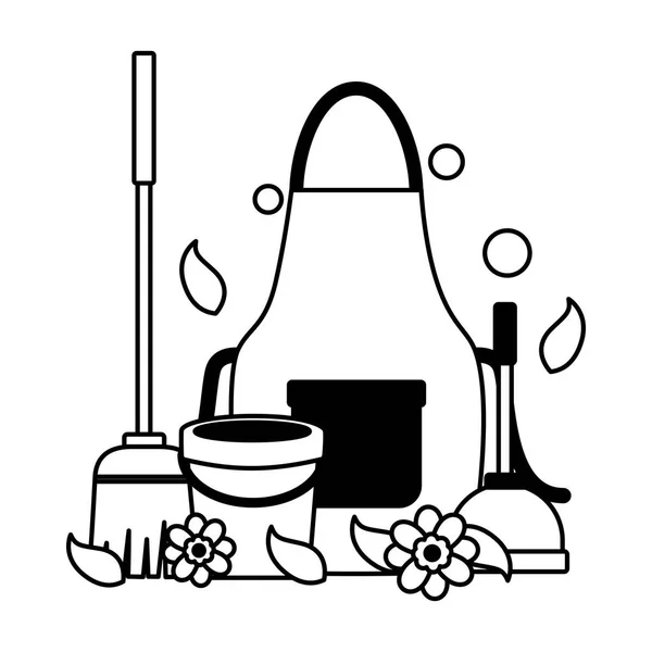 Herramientas de limpieza de primavera — Archivo Imágenes Vectoriales