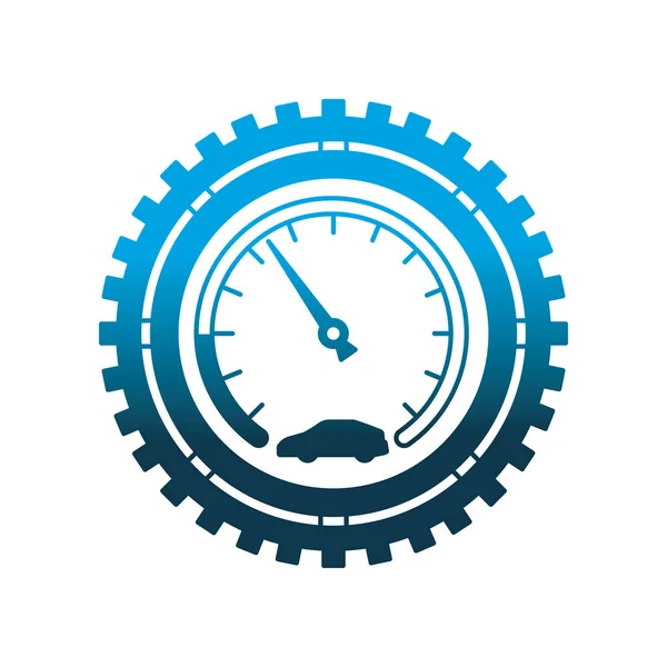 Speedometer oto motip mekanik sanayi otomotiv — Stok Vektör