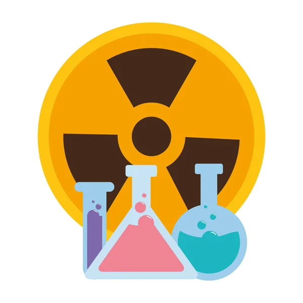 Χημική φιάλη ακτινοβολία — Διανυσματικό Αρχείο