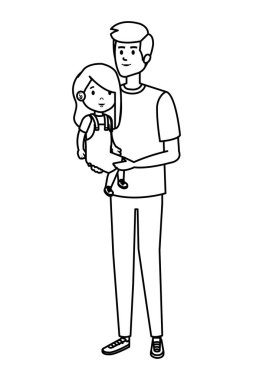 Baba ile kızı karakterler