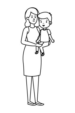 Küçük oğul karakterli Genç Anne