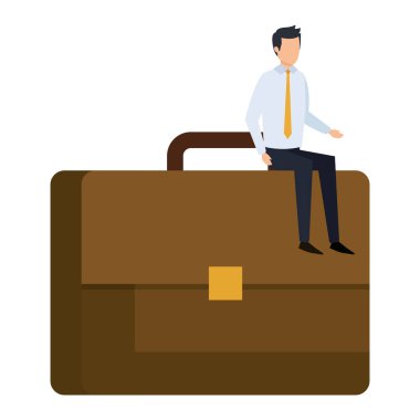 portföyde oturan zarif işadamı