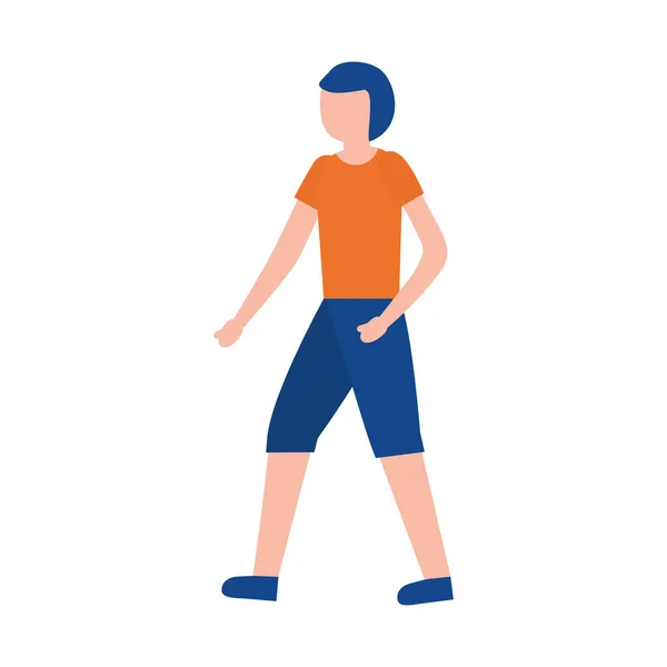 Jeune homme entraînement sport — Image vectorielle