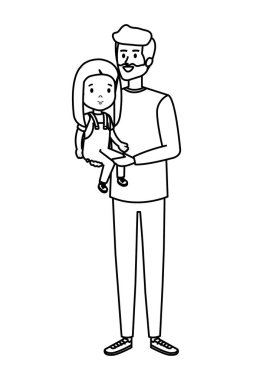Baba ile kızı karakterler