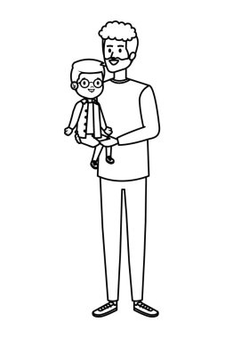 oğul karakterli genç baba