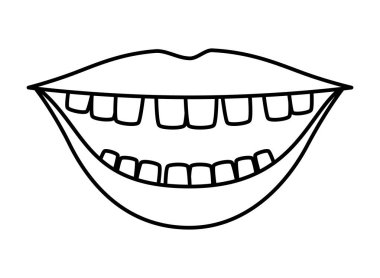 çizgi roman dişleri ile ağız