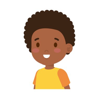 küçük afrikalı erkek çocuk karakter