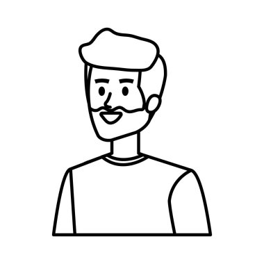 Sakallı genç adam.