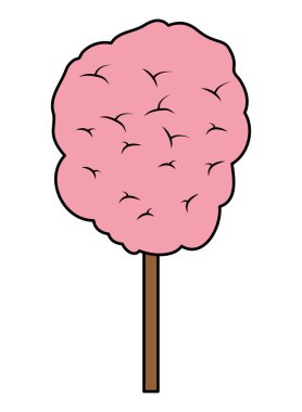 Tatlı pamuk şeker simgesi