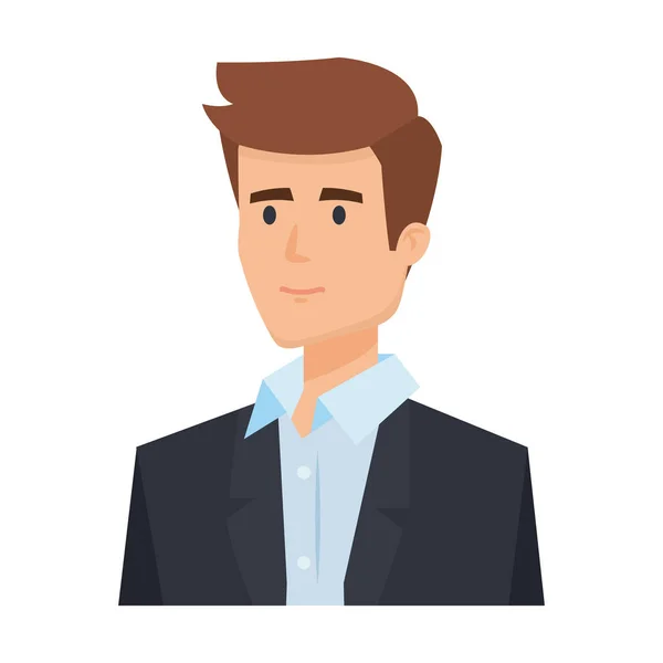 Elegant businessman avatar character — Stock Vector