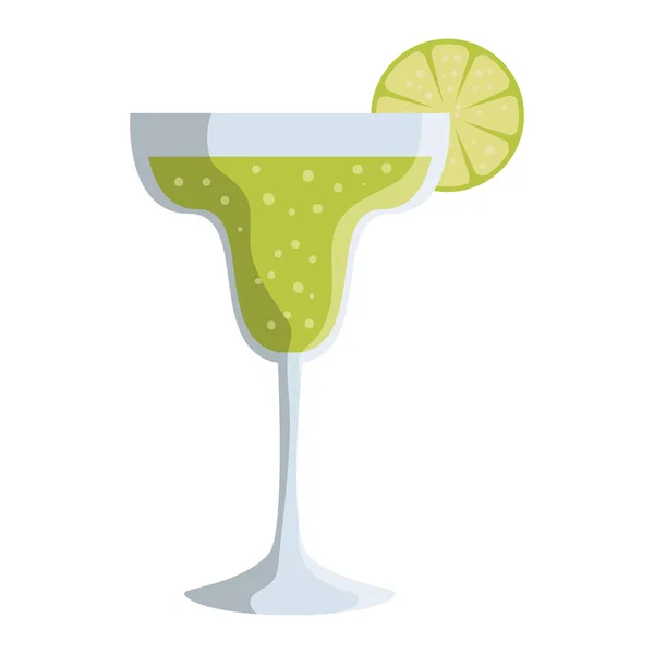 Margarita cocktail fresh icon — Stock Vector