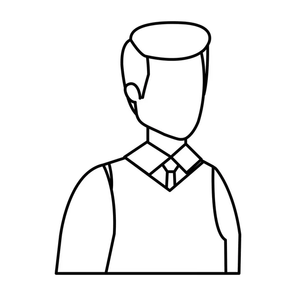 Elegante personaje de hombre de negocios avatar — Archivo Imágenes Vectoriales