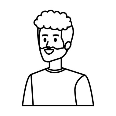 Sakallı genç adam.