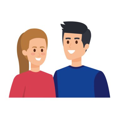 Genç çift avatarlar karakter